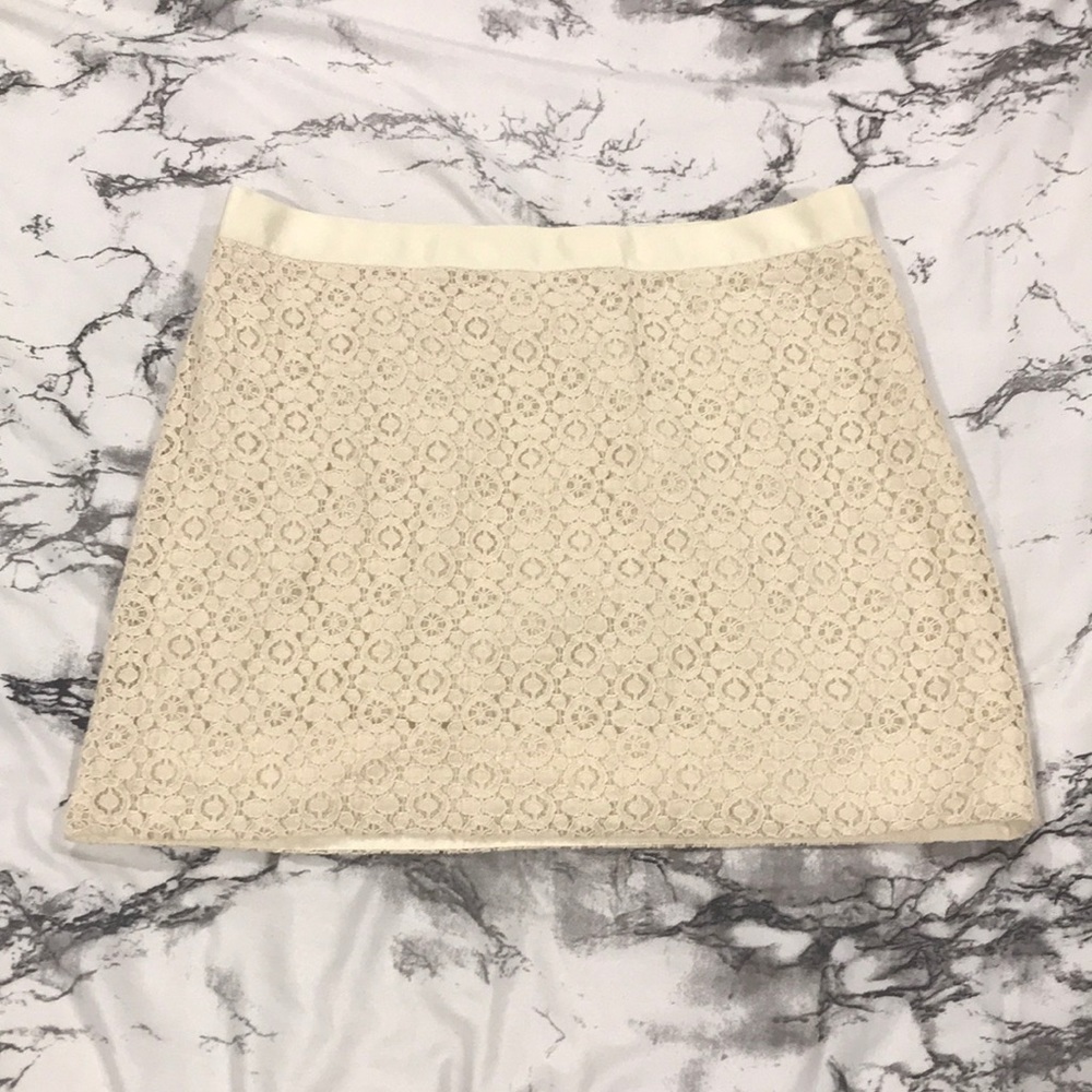 Off white J Crew lace skirt